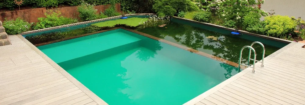 Schwimmbecken mit natürlich gereinigtem Wasser